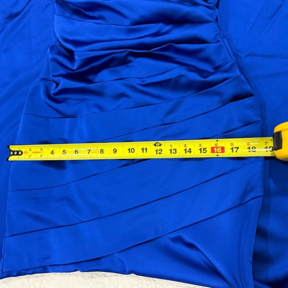 David's Bridal Womens Royal Blue Strapless Maxi Dress Size 10 - Picture 5 of 14